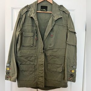 SAM EDELMAN womens utility cargo button up jacket